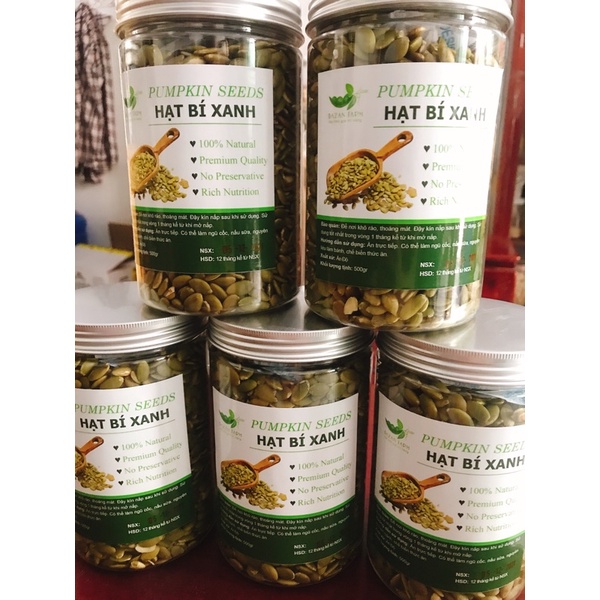 Nhân hạt bí xanh Ấn Độ rang chín ( 500gr)