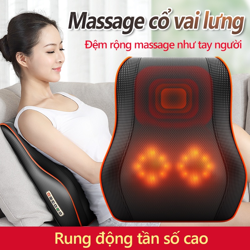 Gối massage vùng vai gáy thông minh Gối massage điện giúp lưu thông máu và hỗ trợ bảo vệ vùng cổ