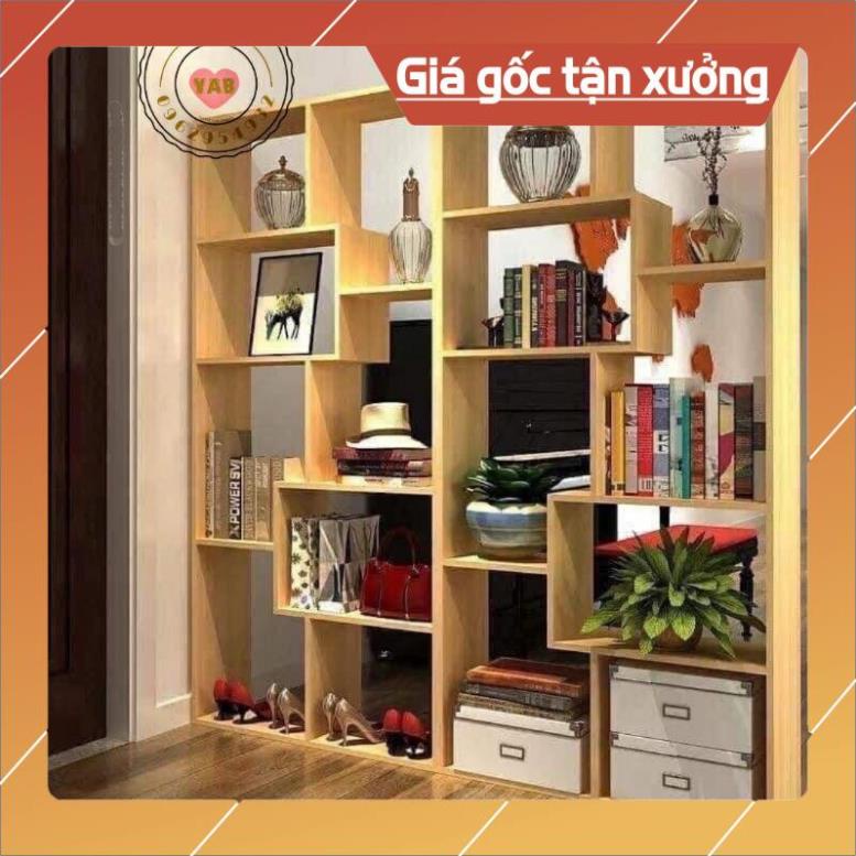 Sốc Giá sách gỗ để sàn đa tầng thông minh màu vân gỗ (hàng chất lượng cao - khách đặt 1 kệ / đơn )