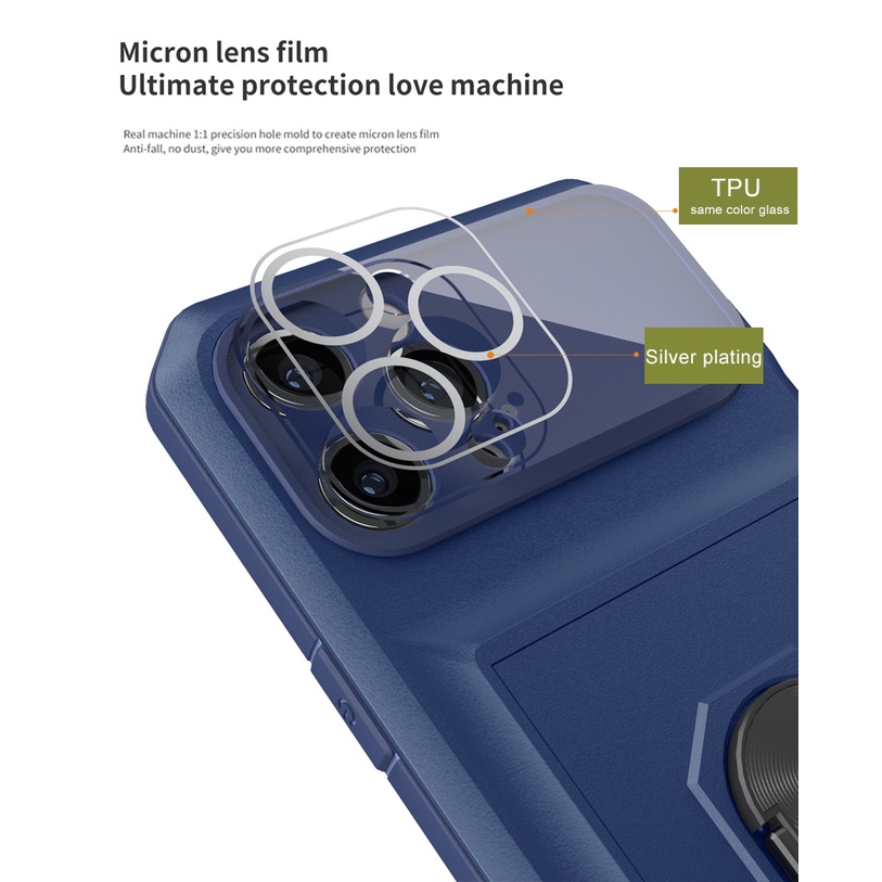 Ốp Điện Thoại Dạng Giáp Chống Sốc Đa Năng 3 Trong 1 Cho iPhone 11 12 13 pro promax x xs xr xsmax 7 8 plus