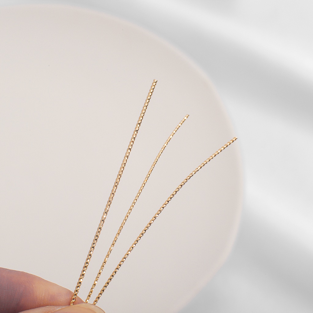 Cuộn Dây Đồng Mạ Vàng Thật 18K 0.4 / 0.5 / 0.6 / 0.7 / 0.8 / 1.0mm 1.0m Tự Làm Trang Sức Tiện Dụng
