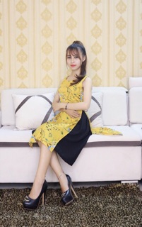 Áo Cách Tân Voan Hoa Kèm Quần