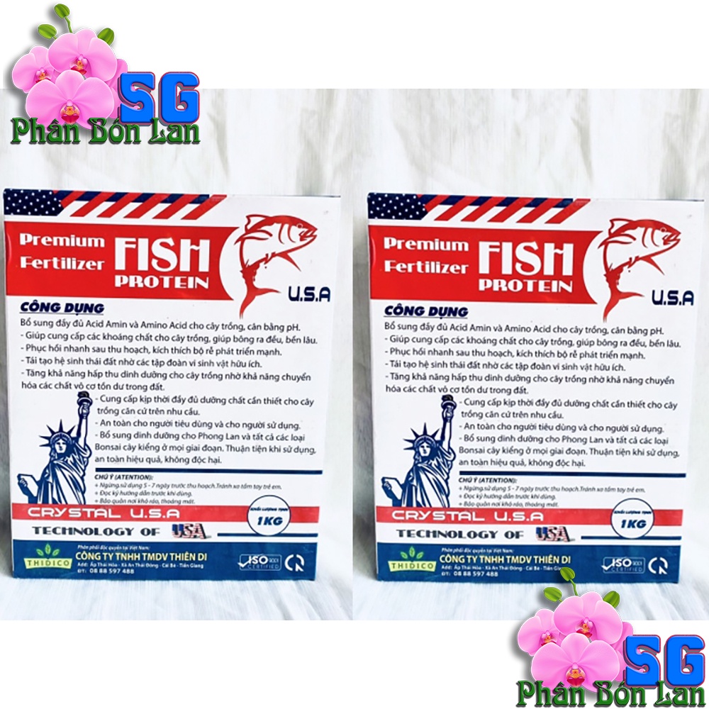Phân Cá Hữu Cơ Tan Chậm Mỹ  Fish Protein Hộp 1 Kg