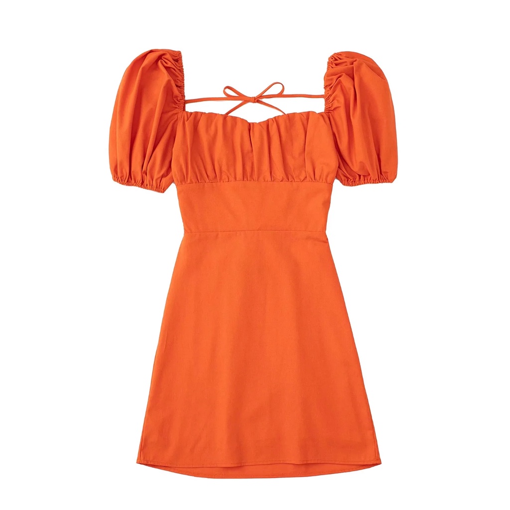 Đầm Zara Cổ Vuông Tay Phồng Thời Trang Mùa Hè Quyến Rũ Cho Nữ2887325