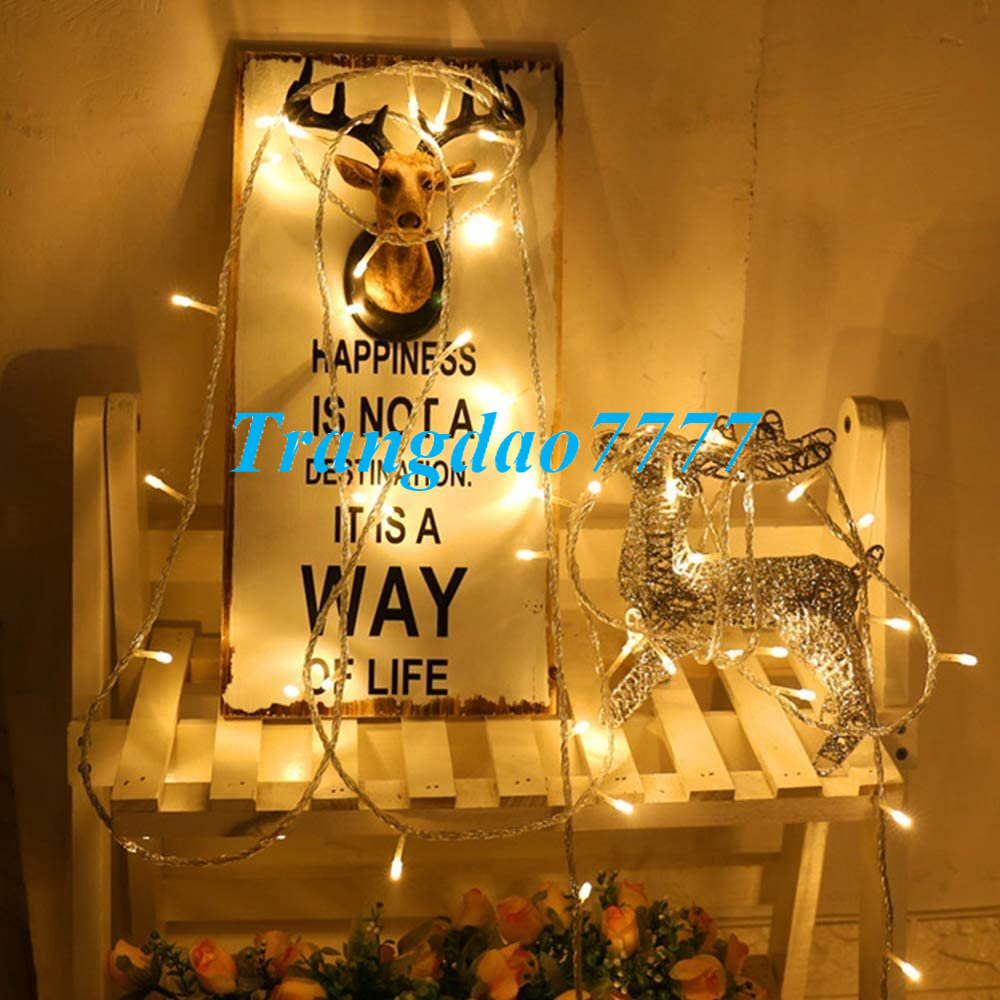 Dây Đèn Led Đom Đóm Fairy Light Trang Trí Tiệc Quấn Cây Thông Noel Mai Đào
