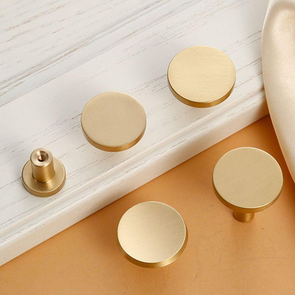 Tay Nắm Cửa Tủ Quần Áo Bằng Đồng Thau Kiểu Dáng Đơn Giản Sáng Tạo|Phần Cứng Nội Thất