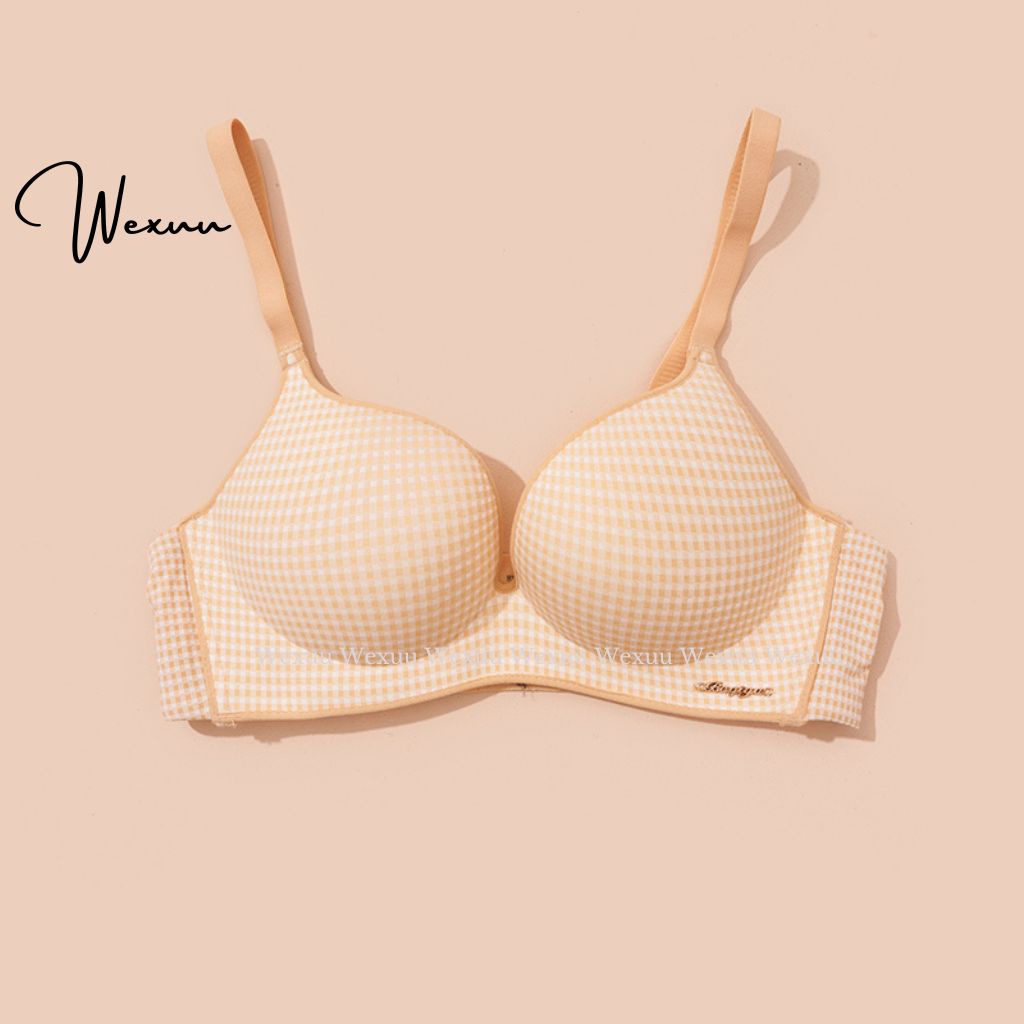 Áo ngực nữ kẻ caro Wexuu Design đệm mỏng vừa không gọng nâng ngực gợi cảm có lỗ thoáng khí - AV12