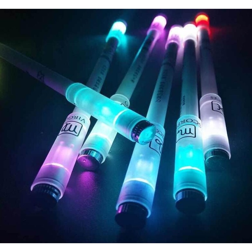 Bút Bi Xoay Gel Có Đèn LED Thời Trang Ngòi 0.5mm Cho Học Sinh