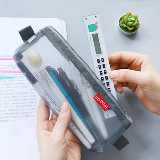 Bóp viết trong suốt khóa kéo