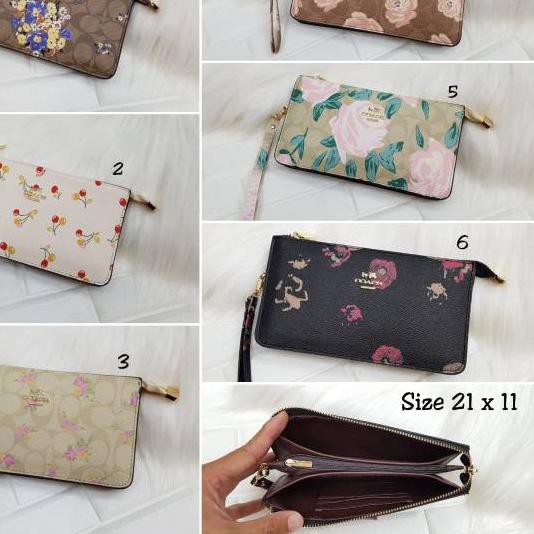 Ví Cầm Tay Coach Pouch Bloom 3 Space 3ruang Code 840