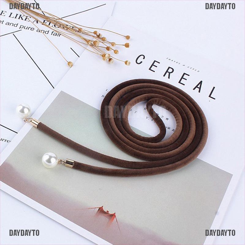 Thắt Lưng Dây Tua Rua Thắt Nút Đính Ngọc Trai Cổ Điển Cho Nữ