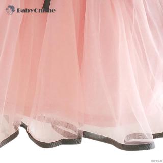 Đầm bé gái tay dài phối lưới