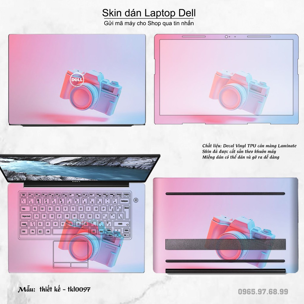 Skin dán Laptop Dell in hình thiết kế nhiều mẫu 2 (inbox mã máy cho Shop)