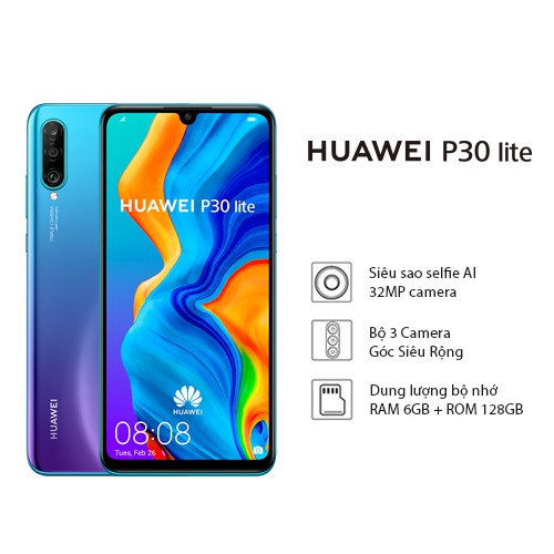 [Trả góp 0%] Điện thoại Huawei P30 Lite - RAM 6GB ROM 128GB - Hàng phân phối chính