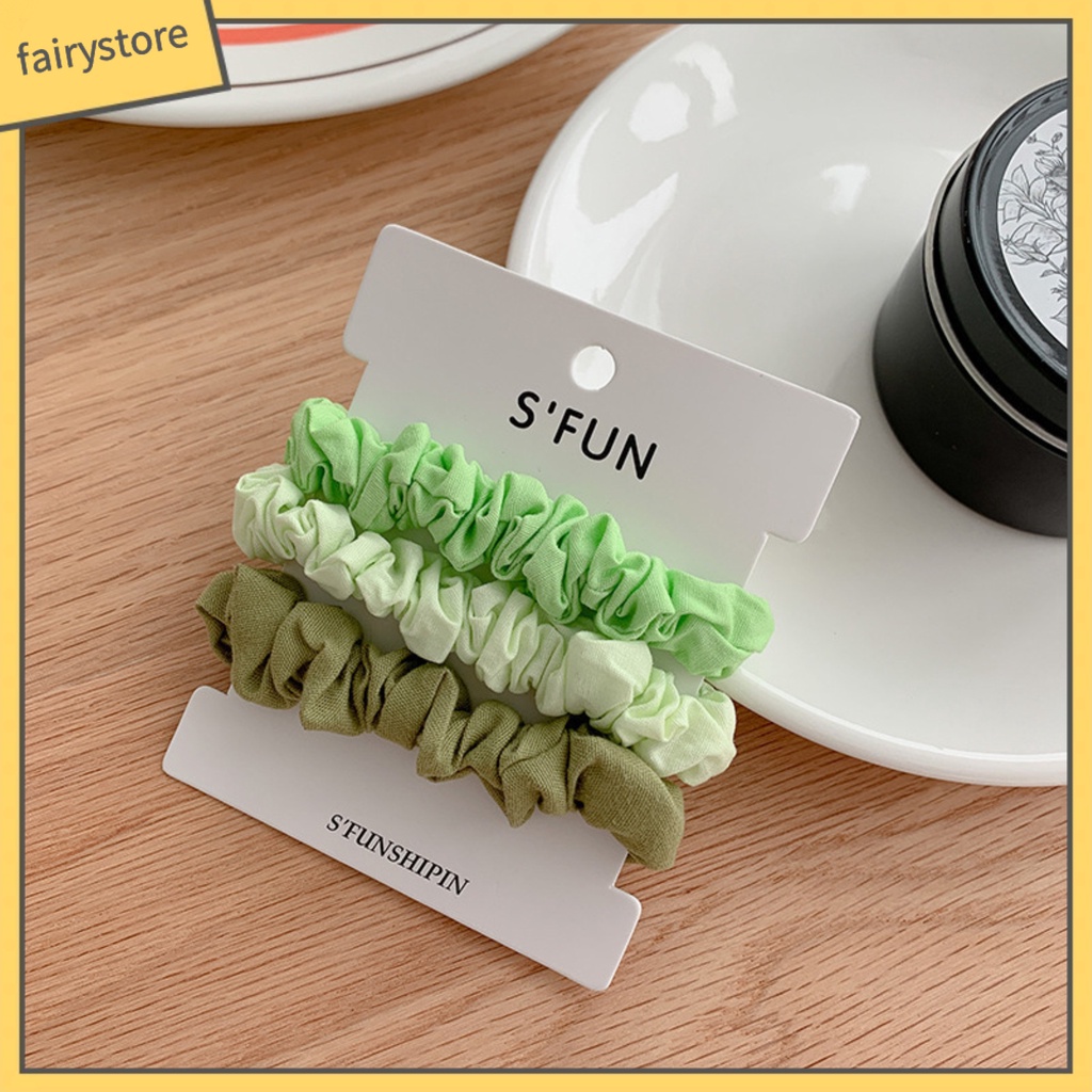 Set 3 Dây Cột Tóc Phối Màu Gradient Cá Tính Cho Nữ