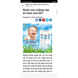 Nước Súc Miệng Trị Sâu Răng Dr Smile
