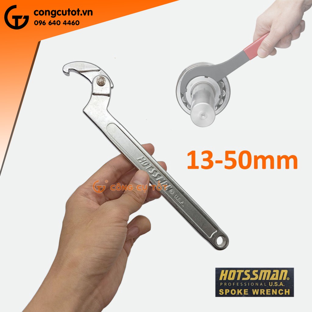 Cờ lê móc lắc 33-50mm Hotssman dài 230mm