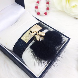 SMILE - Vòng tay da gắn lông fox - P485/486