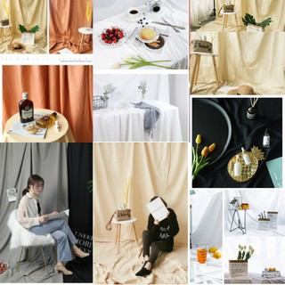 Vải trắng chụp ảnh mẫu Lookbook hoặc livetream khổ lớn tặng kèm phụ kiện treo