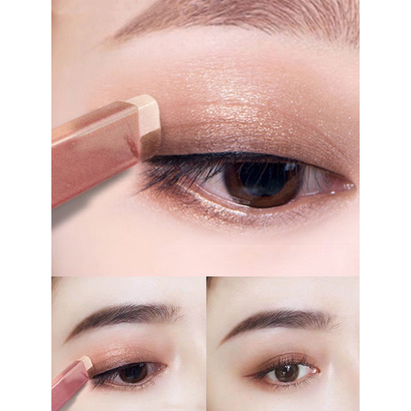 2 màu kiểu Phấn Mắt nội địa trung Dạng Thỏi Hai Màu Gradient Lâu Trôi