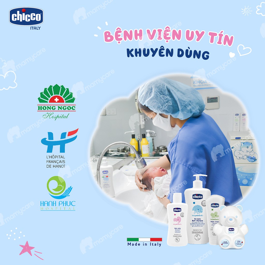 Kem dưỡng ẩm chứa Omega và vitamin E Chicco 100ml cho bé từ sơ sinh - MAMYCARE