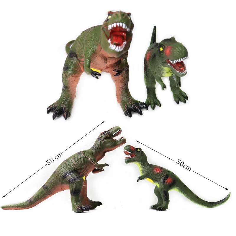 Mô Hình Khủng Long T-Rex Triceratops Cỡ Lớn Mềm Mại Màu Xanh Dương Cho Bé