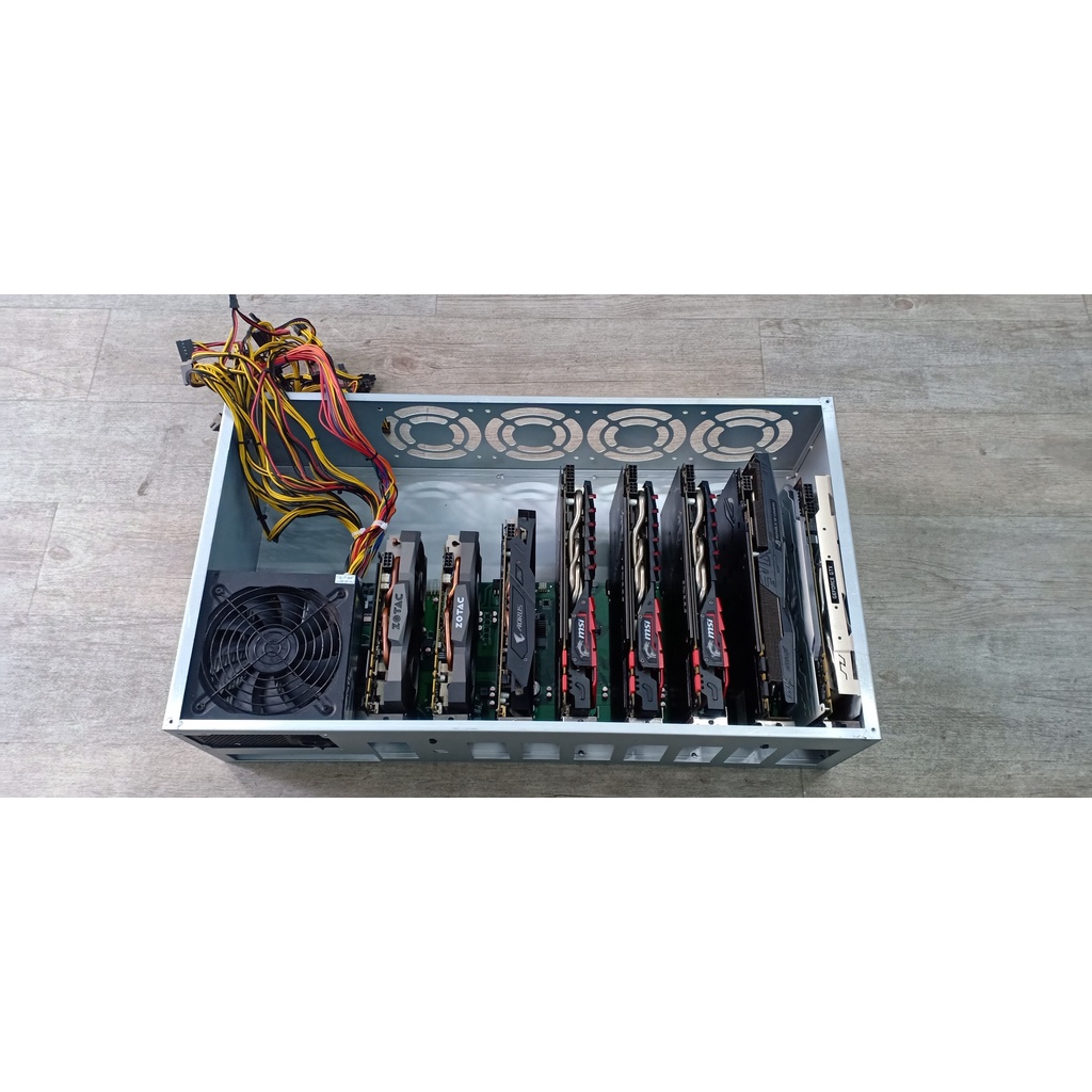 Thùng case4u full lòng mề 8 chân main b85 cho trâu cày chỉ rap vga chạy ngay