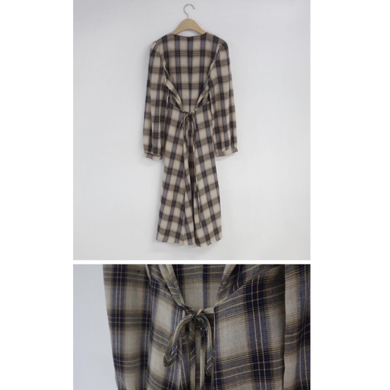 Váy dáng dài thu đông kẻ caro style vintage nữ tính (ảnh thật) | BigBuy360 - bigbuy360.vn