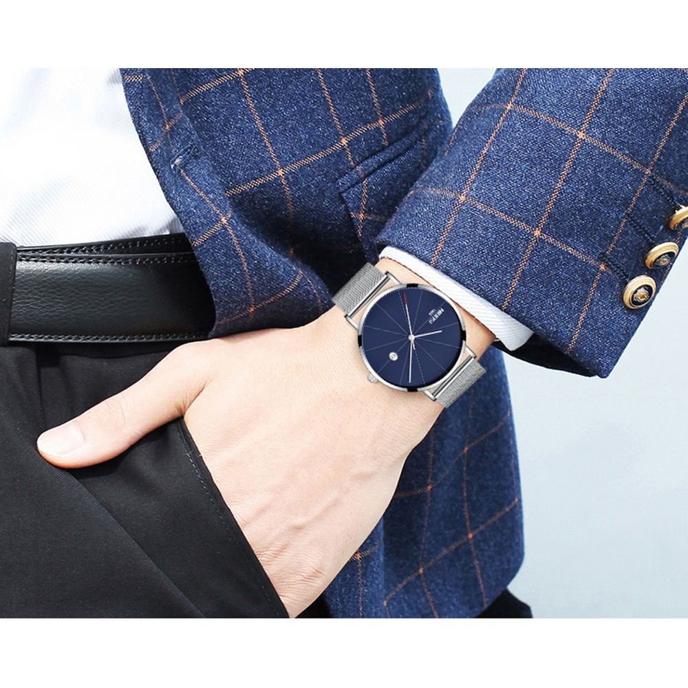 Đồng hồ nam NIBOSI NB2321 dây thép lụa siêu mỏng trẻ trung hiện đại | BigBuy360 - bigbuy360.vn