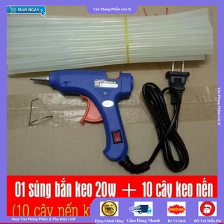 Combo súng bắn keo nhỏ + 10 keo nến  nhỏ 25cm [VPP GIÁ SỈ]