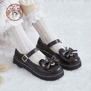 Giày lolita giày búp bê quai ngang thấp đế