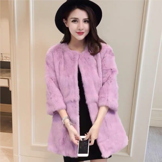 áo lông thỏ tự nhiên 100%