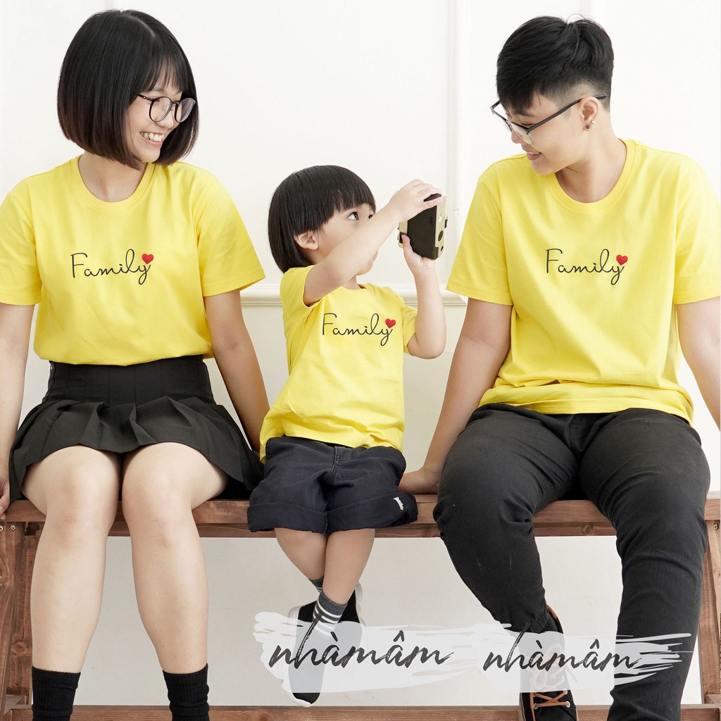 Áo Thun Gia Đình cotton 100% (Ảnh Thật) - Mẫu Family