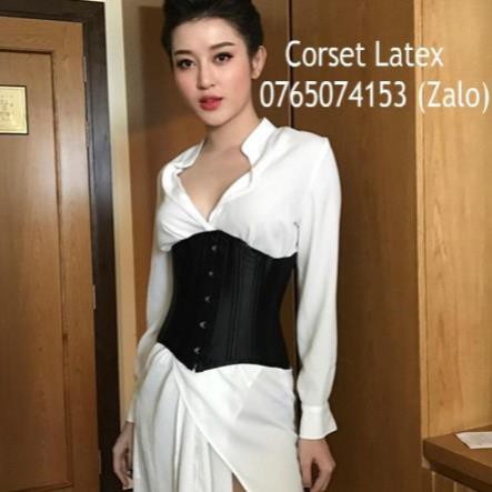 [XẢ KHO] Latex Corset Đai Nịt Bụng Latex Chuẩn - Fake đền 100 lần