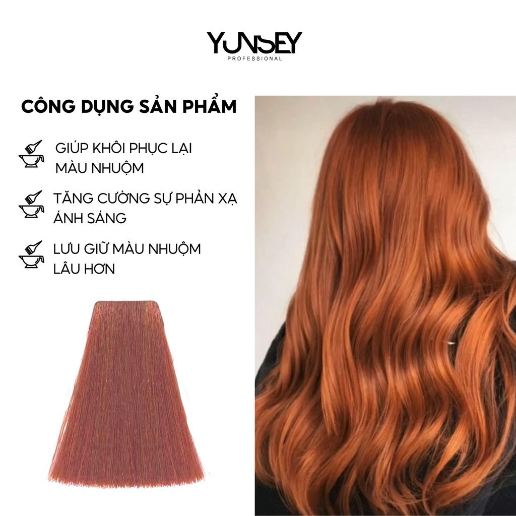 Kem nhuộm dưỡng tóc màu Đỏ đồng Copper Color Mask Yunsey 200ml