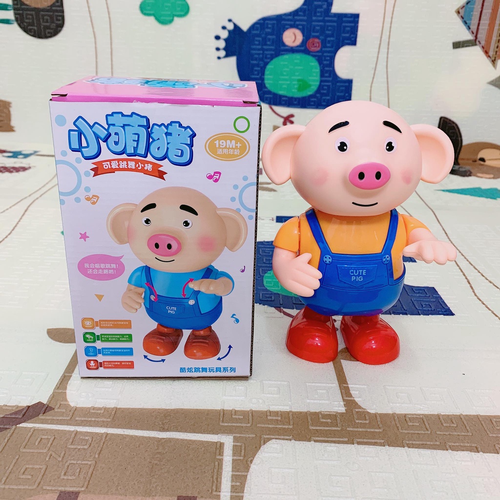 Đồ chơi cho bé chú heo nhảy múa ngộ ngĩnh,Bộ đồ chơi lợn phát nhạc và đèn vui nhộn cho bé
