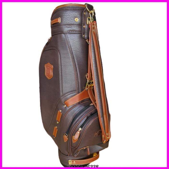 Túi đựng gậy Golf Honma - Túi Gậy Honma Nâu Da Bò bảo hành 1 năm