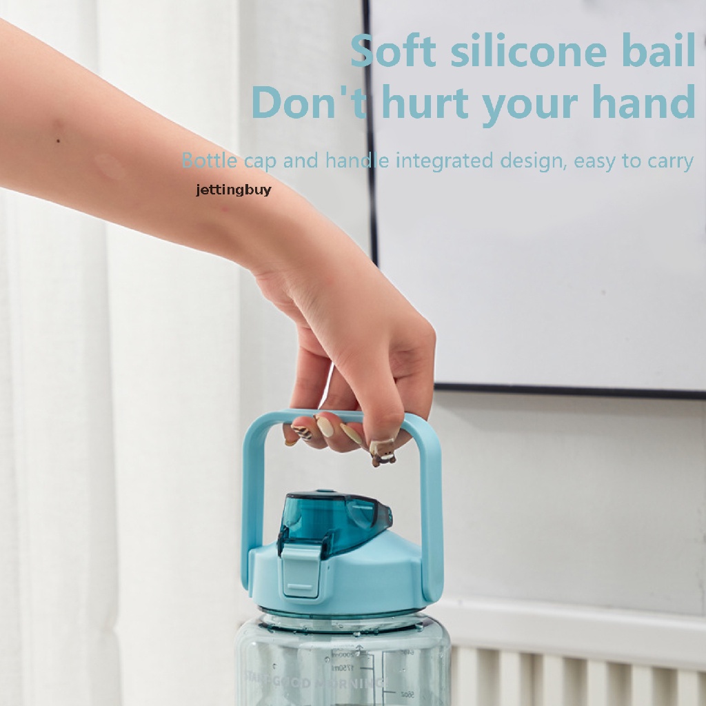 Bình nước thể thao JETTING kèm ống hút tiện dụng cho nữ 2l