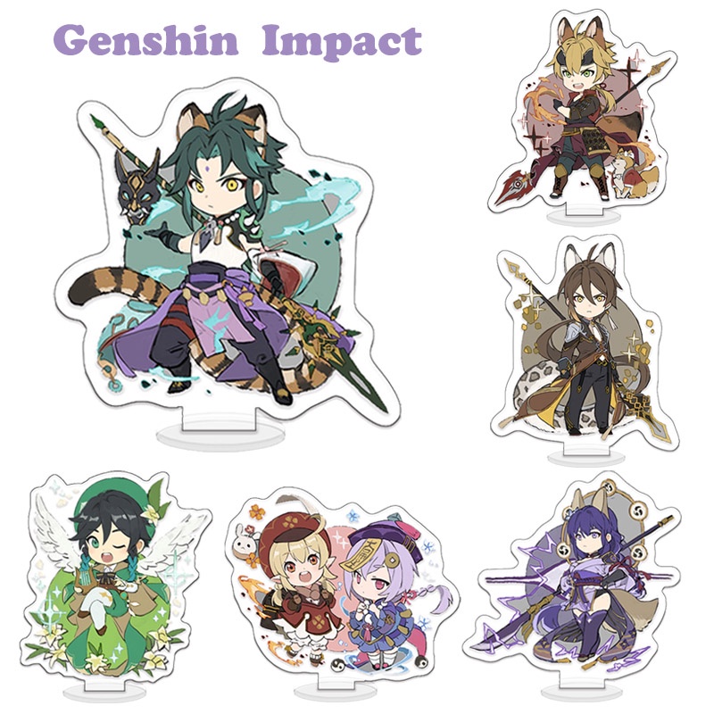 Mô hình standee bằng acrylic chủ đề nhân vật game Genshin Impact nhiều loại tùy chọn