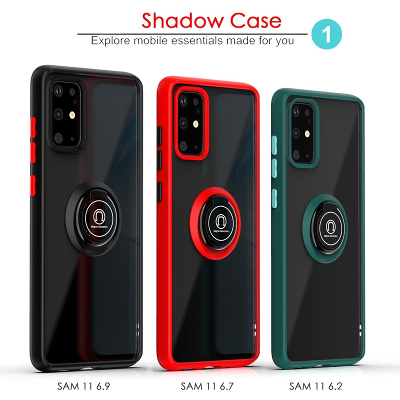 Ốp điện thoại chống sốc có nhẫn đỡ nam châm cao cấp cho Samsung Galaxy S20 FE S21 S20 S10 Note 10 20 Plus Ultra