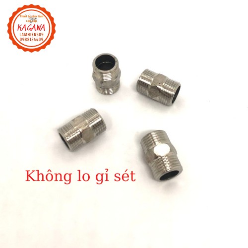 Bộ 4 cái Nối 2 đầu răng ngoài phi 21 inox 100% không lo gỉ sét