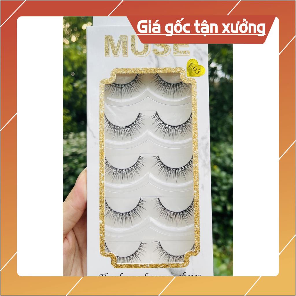 Lông Mi Giả, Lông Mi Giả Cao Cấp MUSE gân mềm mỏng, siêu nhẹ và có độ cong sẵn. Gimi Shop