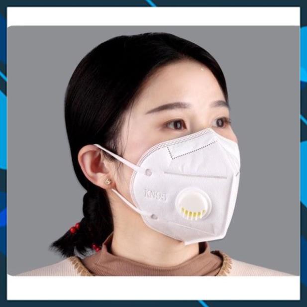 Khẩu Trang N95 kháng khuẩn, có van thở, chống bụi mịn PM2.5, kẹp mũi kim loại