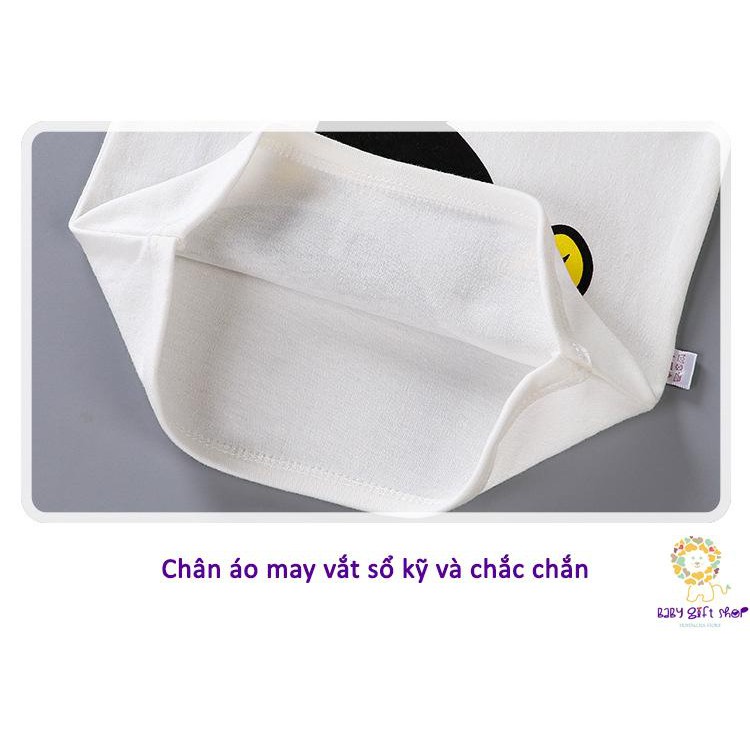 Áo thun dài tay cho bé in hình ngộ nghĩnh chất cotton hàng xuất Âu Mỹ