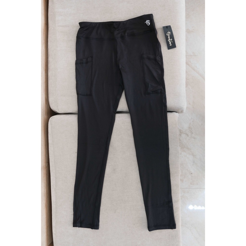 Quần legging cotton Nữ, quần tập dài nữ có túi 2 bên hông dành cho các chị mặc nhà hay đi tập, đạp xe, đi bộ | BigBuy360 - bigbuy360.vn