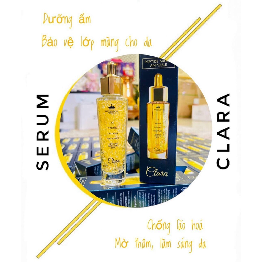 Tinh Chất Dưỡng Căng Bóng Chống Nhăn Da Peptide Matrix Ampoule Clara - 50ml