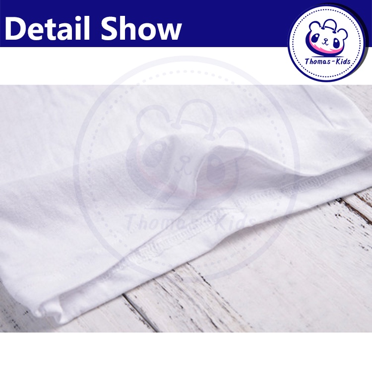 Áo ba lỗ 100% Cotton màu trắng phong cách mới cho bé 2-10 tuổi