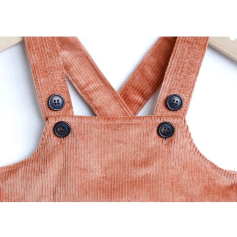 Yếm nhung bé gái Bebezoo cam/hồng tqxk