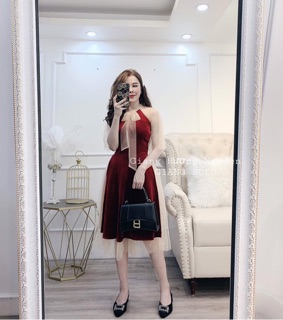 Áo dài đỏ cách điệu cho trinh võ