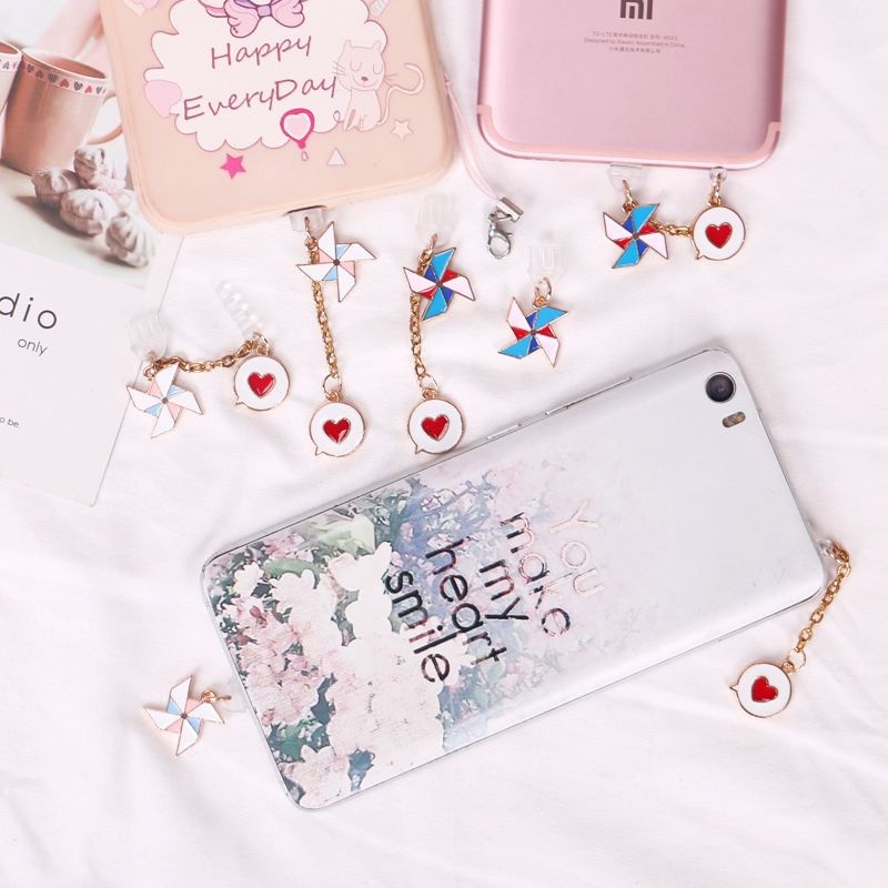 Mobile Nút Bịt Chống Bụi Cho Cổng Sạc Điện Thoại Hình Cối Xay Gió Dễ Thương